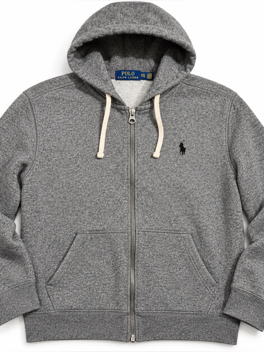 Polo Ralph Lauren Full Zip Hoodie Men’s XXL Gray Heavyweight Fleece